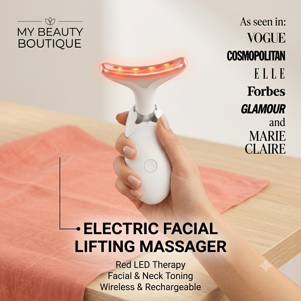 Masseur Lifting Visage & Cou – LED, EMS & Thermothérapie