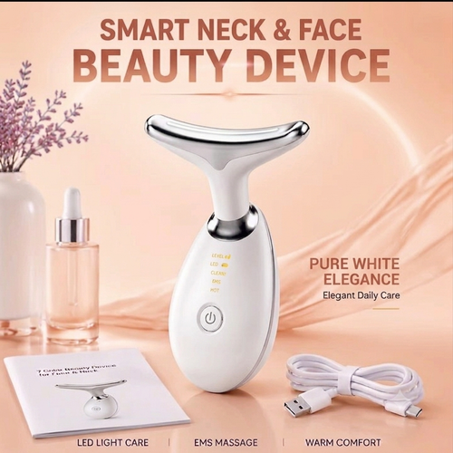 Masseur Lifting Visage & Cou – LED, EMS & Thermothérapie