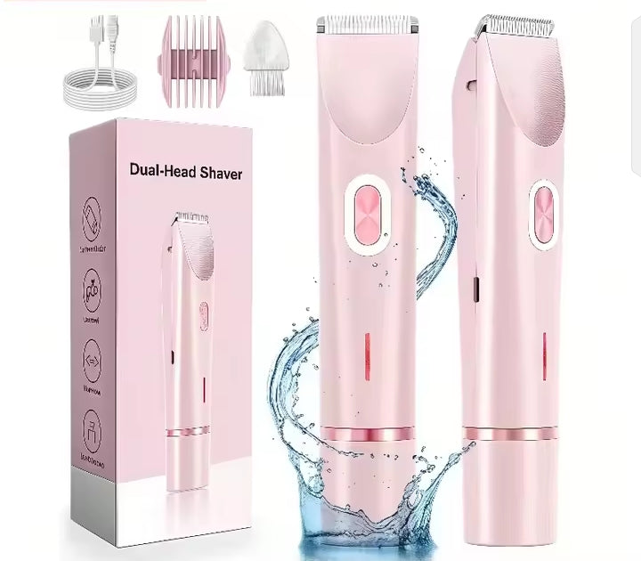 Dual-Head Shaver – Rasoir & Tondeuse Électrique Sans Fil pour Femme