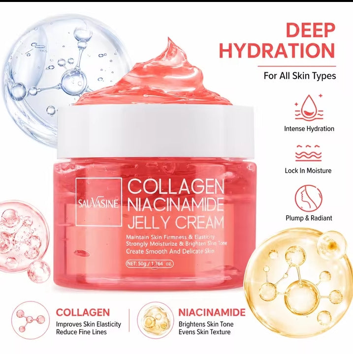 SAUVASINE Collagen Niacinamide Jelly Cream – Gel Hydratant Visage 50g