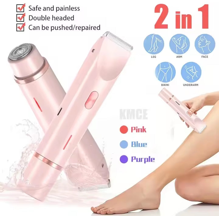Dual-Head Shaver – Rasoir & Tondeuse Électrique Sans Fil pour Femme