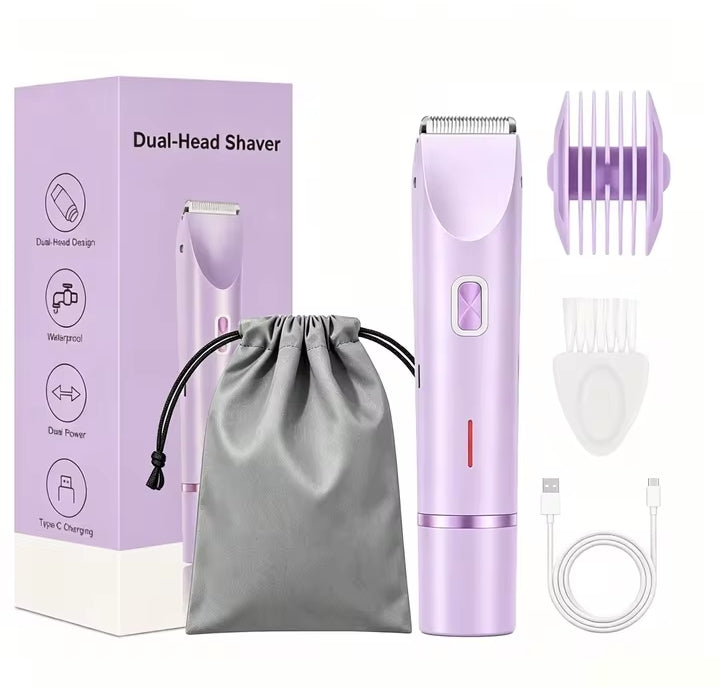 Dual-Head Shaver – Rasoir & Tondeuse Électrique Sans Fil pour Femme