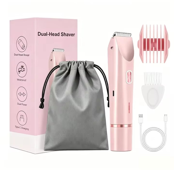 Dual-Head Shaver – Rasoir & Tondeuse Électrique Sans Fil pour Femme